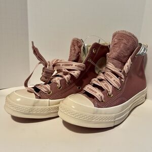 Converse Chuck 70 High Ribbon Laces Sneakers W 6.5 M 4.5 Dusty Pink A07977C